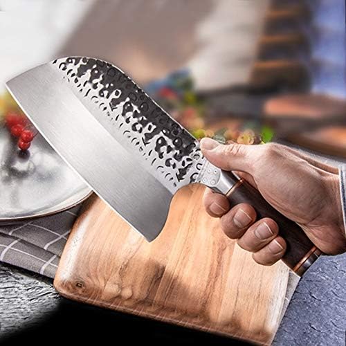 DAXXIN Meat Cleaver,Cleaver Knife, Handmade Forged Chinese Chef Knife Meat Chopping Vegetables Slicing Cleaver Kitchen Knife 5CR15 High Carbon Clad Stainless Steel