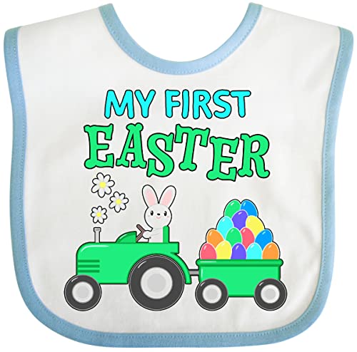 inktastic My First Easter Bunny and Tractor Baby Bib