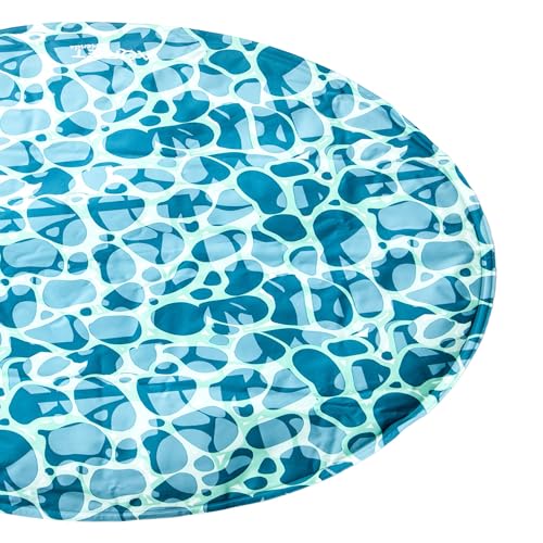 AQPET Kühlmatte für Hunde, rund, ungiftiges Gel, selbstkühlendes System, Sea-Design, Durchmesser 60 cm