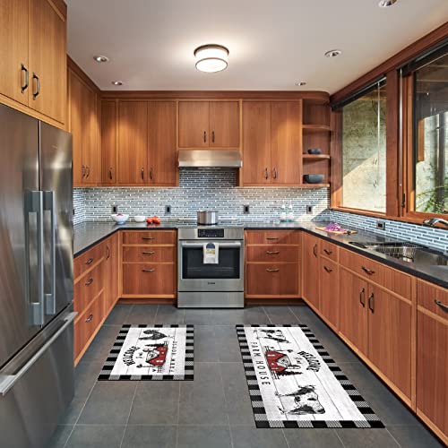 Farmhouse Kitchen Mat Set Of 2 Non Slip Thick Kitchen Rugs And Mats For Floor Comfort Standing Mats For Kitchen, Sink, Office, Laundry, 17"X47"+17"X28" #TOP4