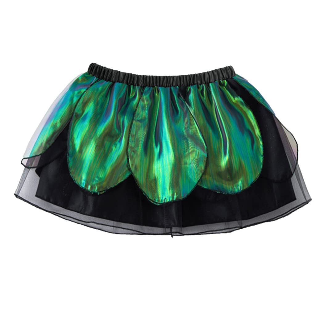 TWINKLEDE Skirt Fairy Costume Tutu Elf Princess Dress Up Petal Birthday Skirt Black
