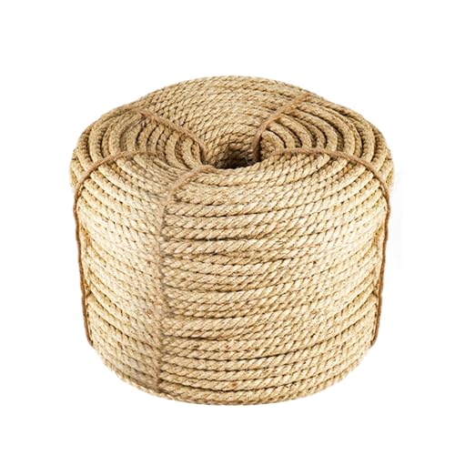TrainPro Natural Sisal Rope 8mm x 164 ft - Heavy-Duty Cat Scratcher Repair