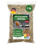 Mehlwürmer getrocknet 1 kg – Premium Einzelfuttermittel für Wildvögel, Ergänzung zum Vogelfutter – Proteinreicher Snack für Fische, Reptilien & Nager – Ganzjahresfutter für Igel & Eichhörnchen