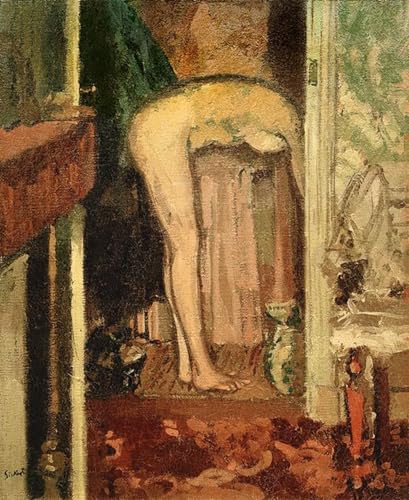 Peinture Poster d'Art haut de gamme : Sickert Femme se lavant les cheveux, 60x90cm d'élégance