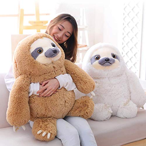 Winsterch-E Gefüllten Stofftiere Faultiere, Plüsch Faultier(Brown, 70cm) – Bild 3