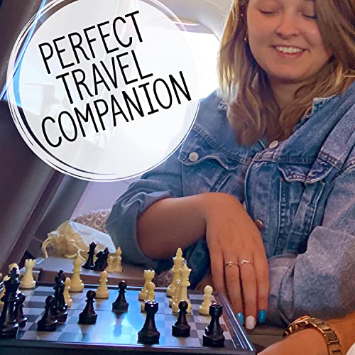 Jaques Of London Magnetic Travel Chess Set | Folding Chess Board With Storage | Portable Chess Set With Magnetic Pieces | Since 1795 - 8