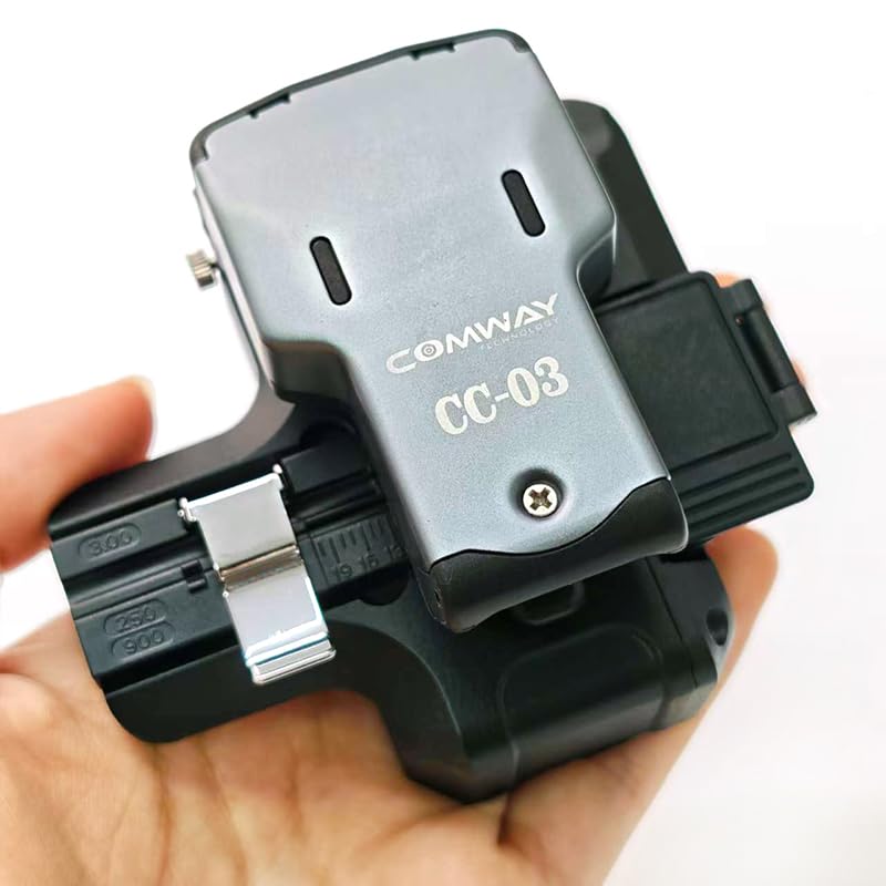 COMWAY CC-03 - Cuchilla de fibra óptica totalmente automática, cortador de fibra óptica de un solo paso, herramienta de corte de cables