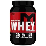 MTS Machine Whey Protein Powder - 2LB Tub, 25+G of Protein Per Serving - Chocolate Chip Cookie Flavored - Concentrate & Isolate Whey Protein Blend - NO Amino Spiking