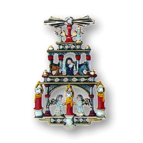 Pewter Christmas Pyramid Crystals
