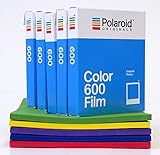  Polaroid Originals Color Sofortbildfilm für 600er Kameras 5er Pack + Polaroid Schaumstoff Fun Rahmen Set