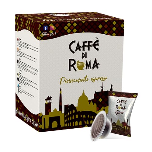300 CAFFE DI ROMA Miscela GIOVE Crema Intensa Capsule Compatibili con le Macchine ad Uso Domestico Bialetti Mokespresso Break, Super, Gioia, Mignon, Mokona -