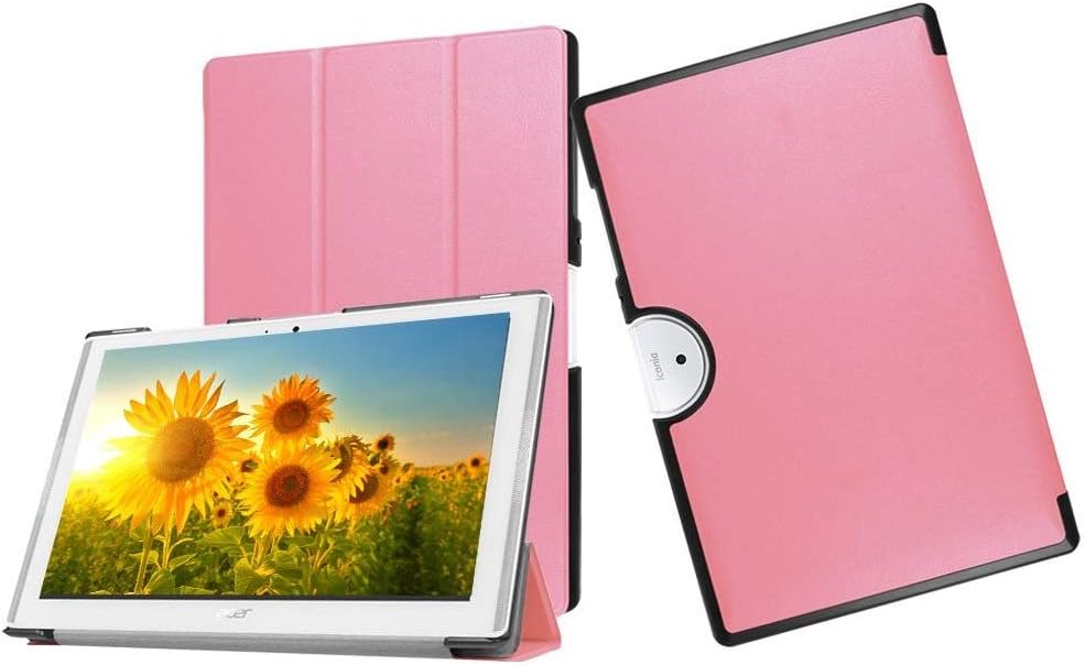 DETUOSI Iconia One 10 B3-A40 Case,Acer Iconia 10 B3-A40 Case,Anti-Scratch Flip Case Leather Cover for Acer Iconia One 10 B3-A40 Stand Case,Built-in Stand with Multiple Viewing,Pink