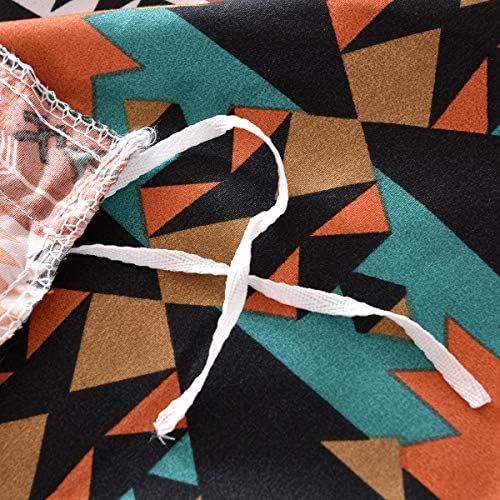 Mefinia Boho Bedding Duvet Cover Set with Zipper Closure, 200cm X 200cm,Bohemian Exotic Printed Lightweight Microfiber Comforter Quilt Cover Set