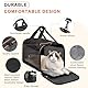 Cinnani hundetasche, Hunde transporttasche Umhängetasche, ideal für Reisen, robust, langlebig, aus hochwertigen Materialien,Schwarz