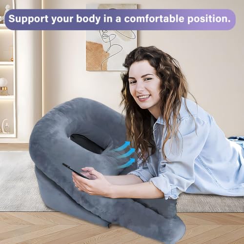 Barlezy Face Down Pillow After Eye Surgery with Face Cutout, Grey by Barlezy - Image 6
