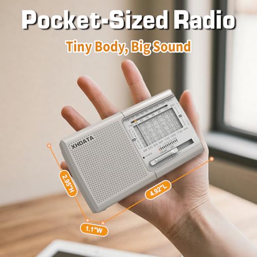 Image of XHDATA D219 AM /FM /SW 12 Bands Radio Pocket Shortwave Receiver for Home or Travel White