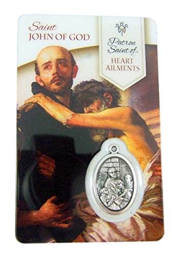Saint John Of God Medal with Holy Card