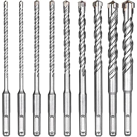 XTVTX 9PCS SDS Plus brocas de martillo para hormigón Cover