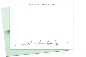 Personalized A Note From Script Stationery Cards set