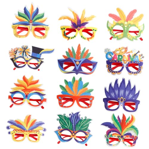 Homoyoyo Funny Glasses Stage Show Glasses Party Supplies 12pcs for Carnival Photo Props