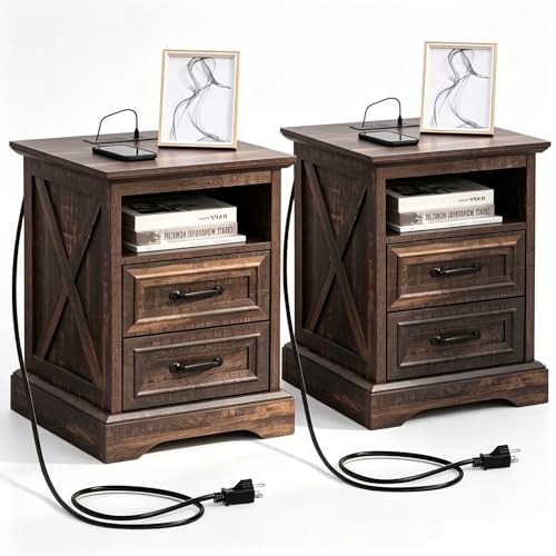 PROXRACER 24" Farmhouse Nightstand Set of 2