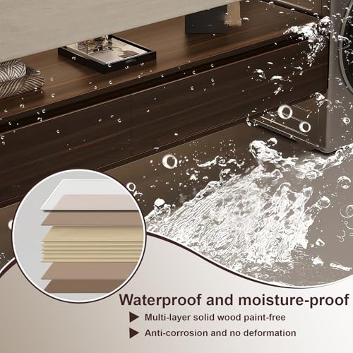 Modern Wall Mounted Floating Bathroom Vanity, No Assembly Required, Slate Bathroom Vanity with Hanging LED Intelligent Lighted Sensor and Demisting Mirror
