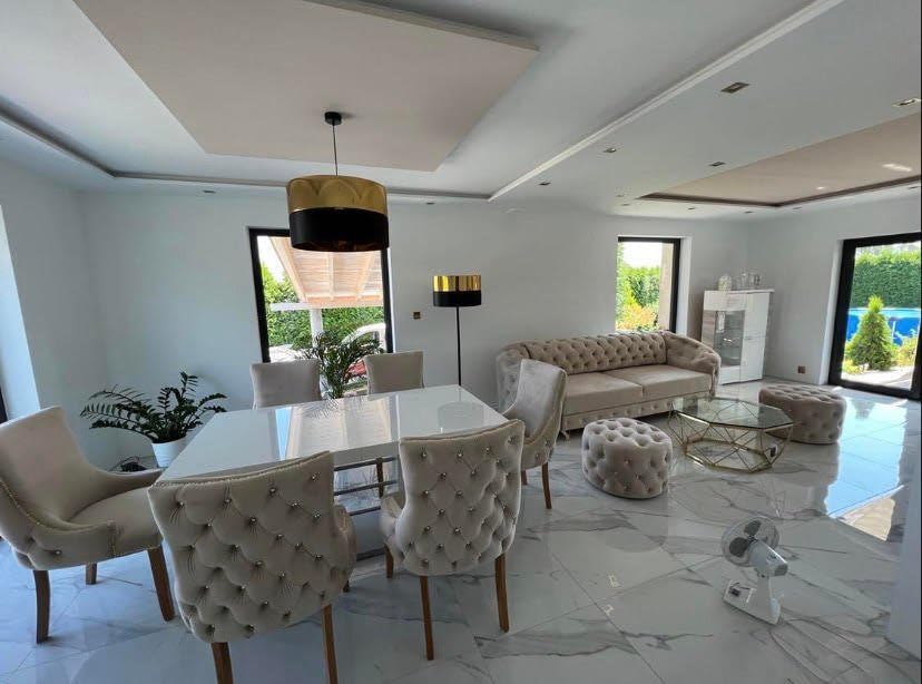 Ares Meble Molly Schlafsofa mit Bettkasten - Chesterfield Relaxsofa 3 Sitzer - Wohnlandschaft mit Schlaffunktion - Samt Sofa Grau - 290 x 100 cm – Bild 3