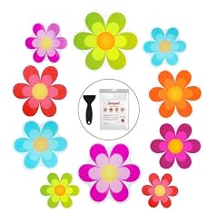 Secopad Adesivi originali per vasca da bagno, antiscivolo, adesivi di sicurezza per doccia con fiori luminosi e raschietto di alta qualità