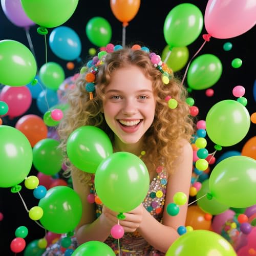 Image of 200pcs Light Green Balloons 5 Inch, Small Mini Latex Balloons for Party Birthday Baby Shower Anniversary Festival Arch Garland Decoration