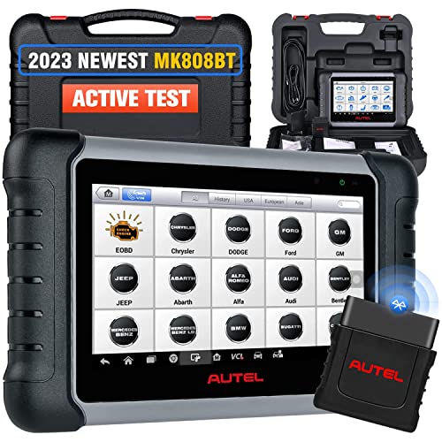 Autel MaxiCOM MK808BT Valise Diagnostic Auto Multimarque, Contrôle Bidirectionnel, 2023 Mis à Niveau MK808 MX808, 28+ Maintenance, Diagnostic Tous Les Systèmes, Purge ABS, IMMO, EPB, BMS, SAS, DPF Cover