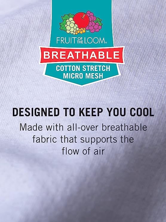 Fruit of the Loom Mens T-Shirts Breathable Cotton Undershirt Big Man 3 Pack White 2XB XX-Large Big3