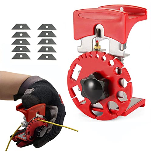 Machine à Dénuder Manuelle,machine à dénuder les fils cuivre rapide portable, dénudeur fils électriques,dénudeur de câbles polyvalent à profondeur réglable pour Fil AWG Solide et Toronné