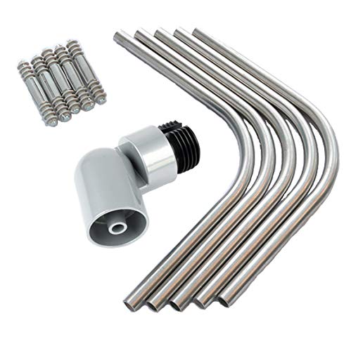Preisvergleich Produktbild Eckverbindungs-Set / Gelenkverbinder für Geländer-Sets in Aluminium matt