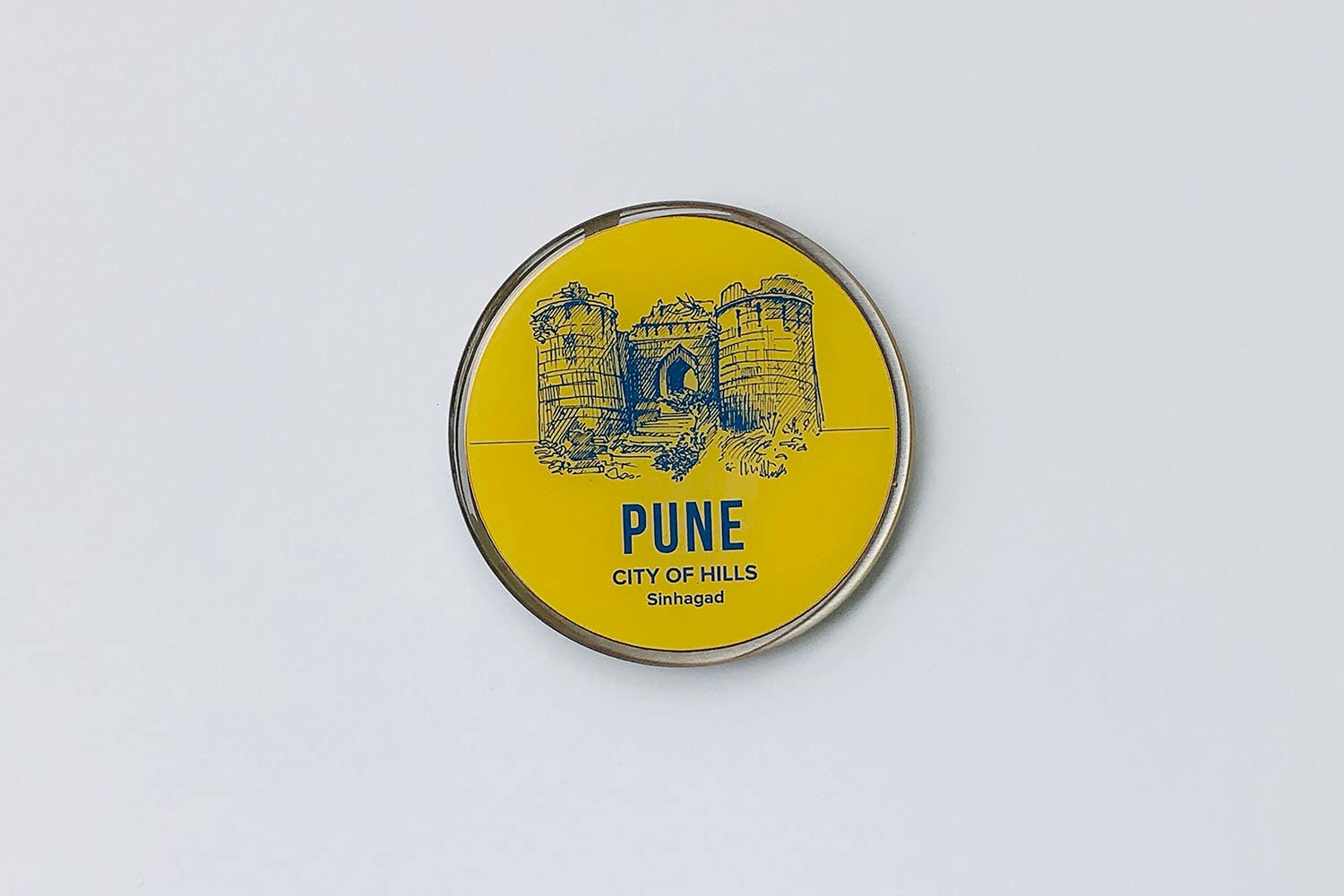 Indic Inspirations - Pune :: City of Hills Sinhagad Fort Fridge Magnet, Fridge Magnets, City Souvenirs, Travel Souvenirs, Pune Souvenirs, India Gifts, Made in India