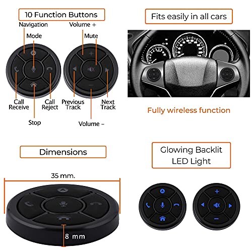 Image of AUTO SNAP 9 Touch Screen Double Din Player Android 12 Gorilla Glass IPS Display Car Stereo with Navigation /Mirror Link Compatible (Universal Steering Wheel Remote)