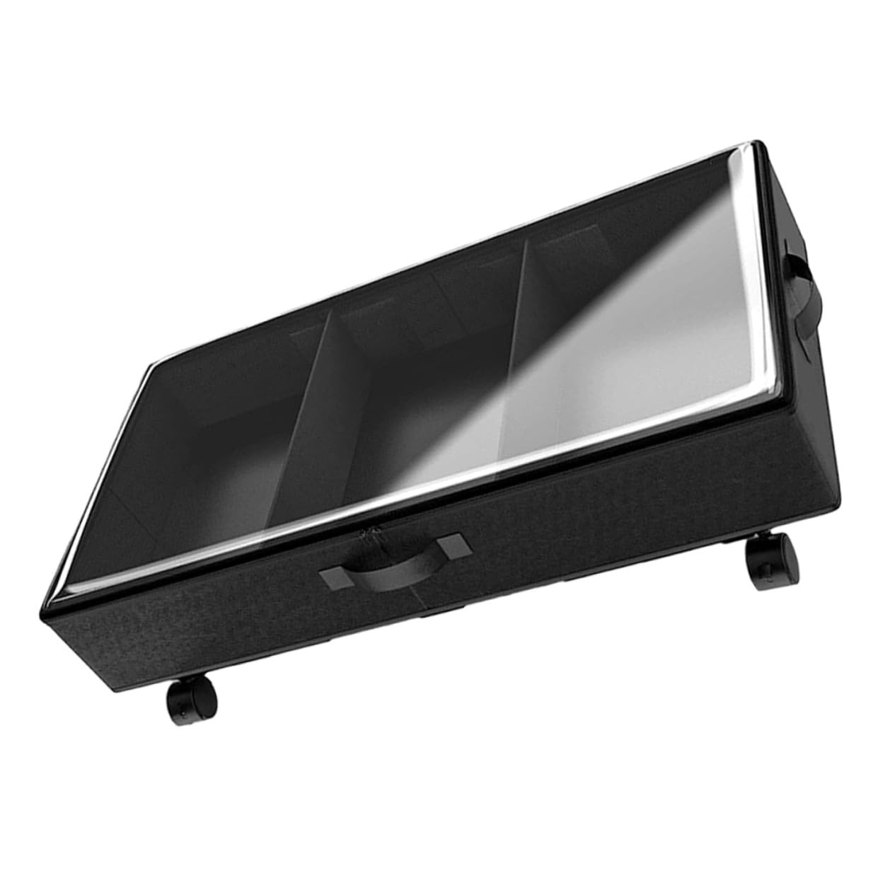 Unterbett Organizer mit Rollen, 3-fächer, Oxford und Abs Schwarz
