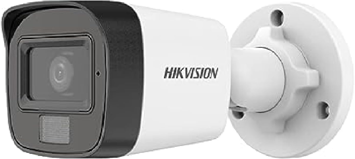 HIKVISION 5MP Outdoor Dual Light + Audio MIC + Motion Alert Wired CCTV Camera | Compatible with iDS-7_HQHI and iDS-7_HUHI Series DVR | Model: DS-2CE16K0T-LPFS with BNC/DC, White