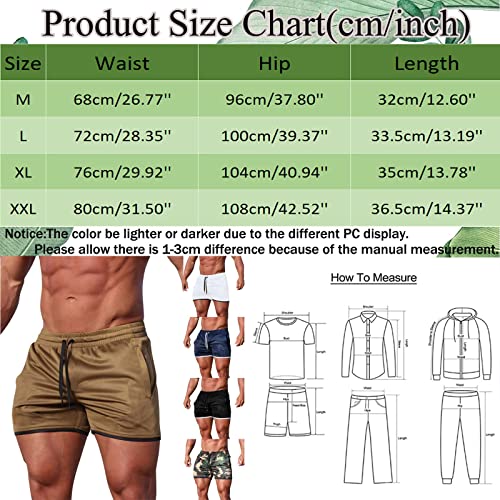 Makalon Swim Trunks With Liner Men Men Spring And Summer Solid Color Short Casual Street Fitness Pant Tie Pockets American Flag Swim Trunks Men Camouflage #TOP5