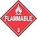 Accuform MPL301MG1 Shipping Labels & Placards DOT Placards FLAMMABLE (W/GRAPHIC) 10 3/4" x 10 3/4" Magnetic Vinyl