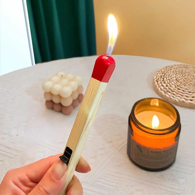 Image of Adjustable Flame Gas Lighter with Refillable Long Handle Design, Butane Kitchen Burner Tool for Stove, Candle, BBQ, Camping and Outdoor Cooking Applications