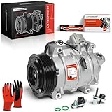 A-Premium AC Compressor Air Conditioner with Clutch Compatible with Honda Accord 2.4L 2008-2012, Crosstour 2012-2015, with 10S15 Compressor, 7-Groove Pulley