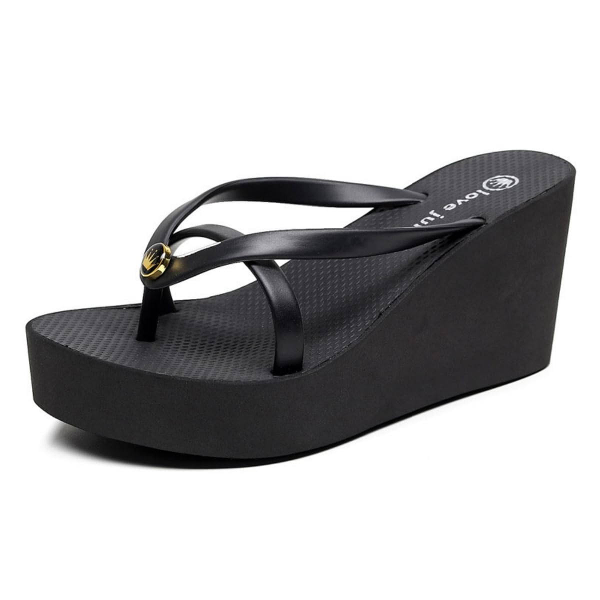 Chanclas de tacón de cuña Plataforma Mujer Babouches de playa Verano Zapatillas para mujer