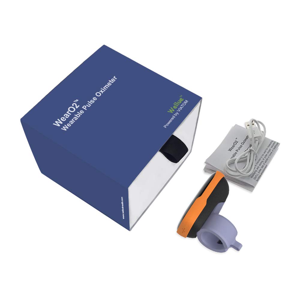 Viatom WearO2 Pulsioxímetro Portátil de Anillo, Monitor de Oxígeno y Frecuencia Cardíaca Bluetooth, Recargable con 16h Autonomía, Análisis Avanzado de Sueño, Alerta por Vibración y APP Gratis