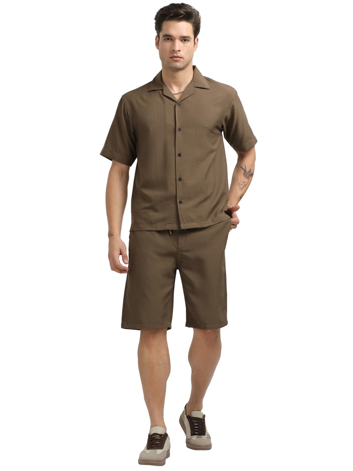 fus-on Men's Cotton Half Sleeve Shirt & Short Co-Ord Set | Pajama Set for Men-picture-36