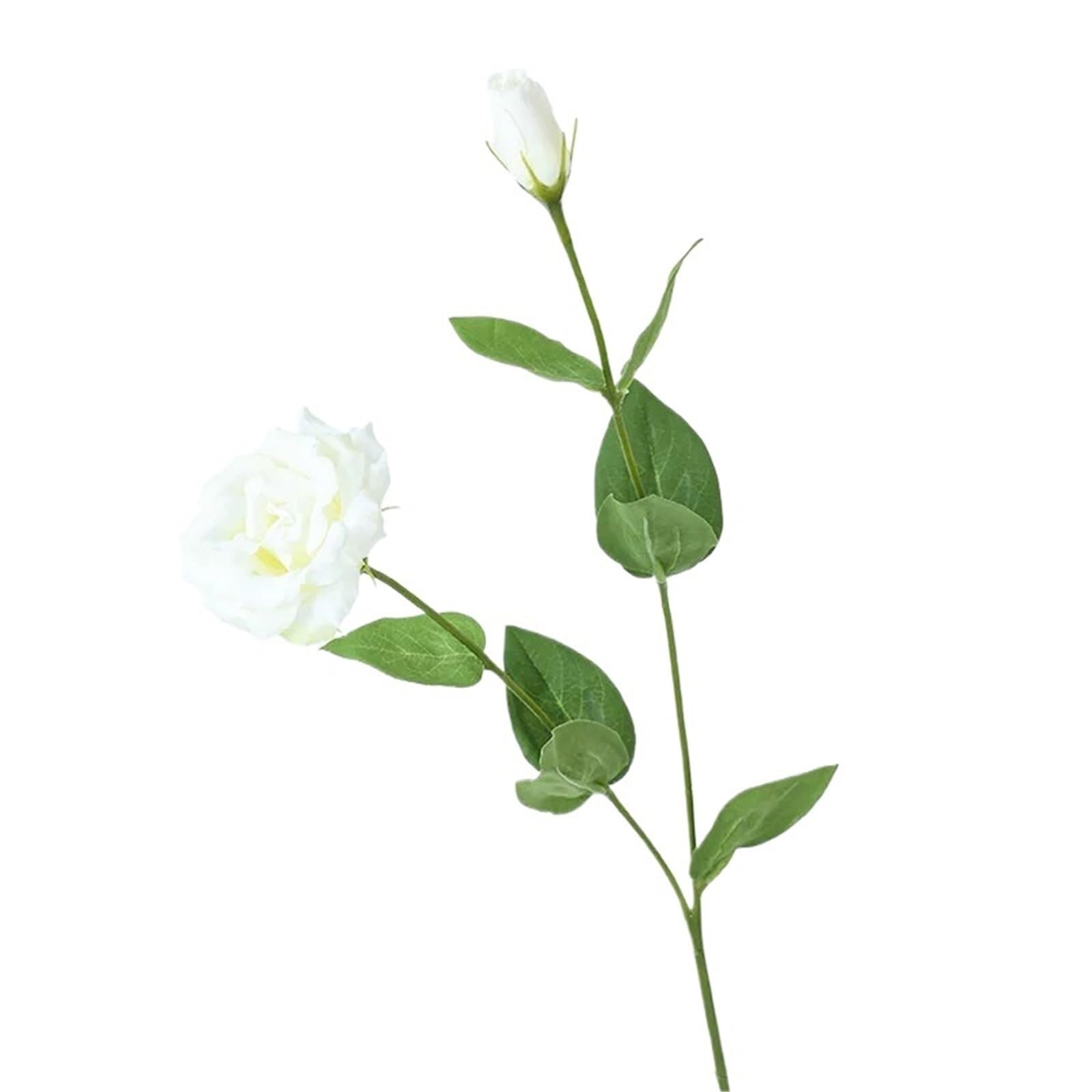 10Pcs Real Touch Artificial Flowers, 2-Head Moisturizing Cloth Bouquet - 62cm Home Wedding Party Decor, Lisianthus(Color1)