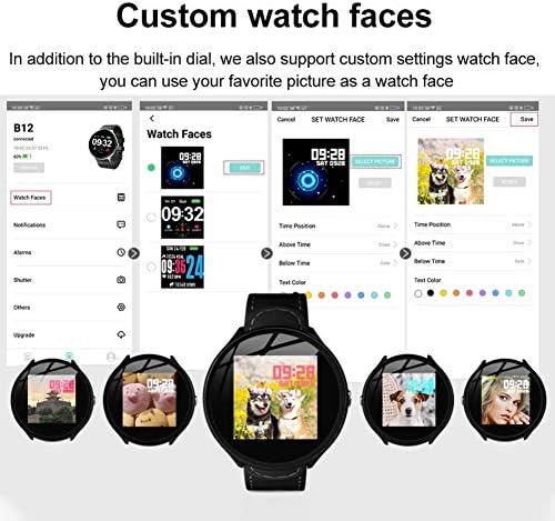 قیمت و خرید MeterMall Portable for LEMFO V12 Full Touch Smart Watch ضد آب  ضربان قلب مانیتورینگ فشار خون مچ بند هوشمند بند سیاه چرم مشکی برند  MeterMall | مالتینا