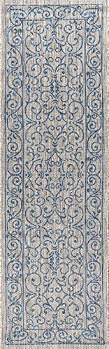 Tapete corredor texturizado Eyely 2x8 gris/azul miniatura 3