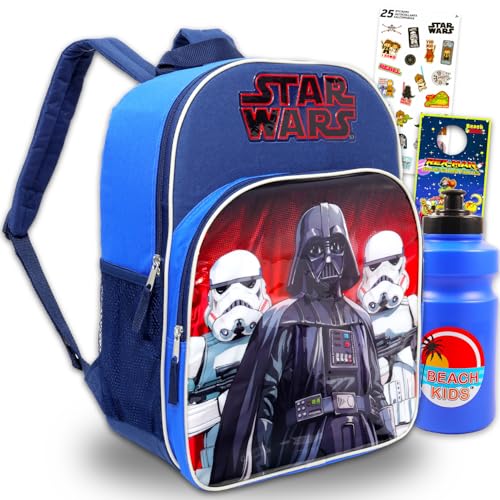 Star Wars Backpack for Boys - Star Wars School Backpack Bundle with Darth Vader 16
