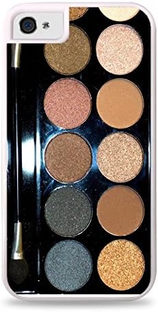 Trendy Accessories Makeup Eyeshadow Palette Design Pattern Print Cover White Silicone Case for iPhone 5C