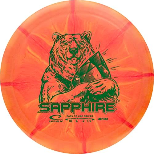 D·D DYNAMIC DISCS Latitude 64 Retro Burst Sapphire Beginner Friendly Disc Golf Driver | Easy to Throw Control Distance Driver Frisbee Golf Disc | 160g and Under | Stamp Color May Vary (Orange)